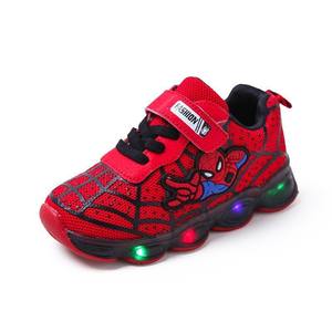 2025年秋の新作 子供用発光ランニングシューズ。男の子・女の子兼用。ベビー用、LEDライト1個付き、ゴム製アウトソール、型番 51-9808