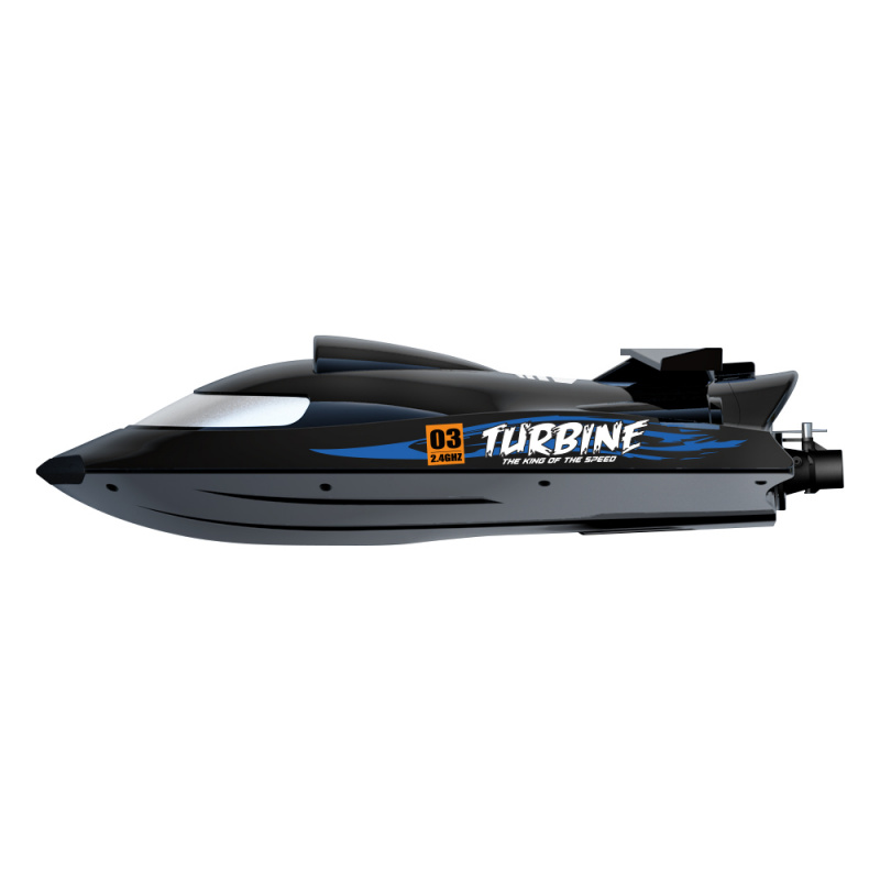 V009 30km/h ブラック RC ジェットボート 子供用 - 2.4GHz 防水 自動立ち直り 150M 範囲 パーティー
