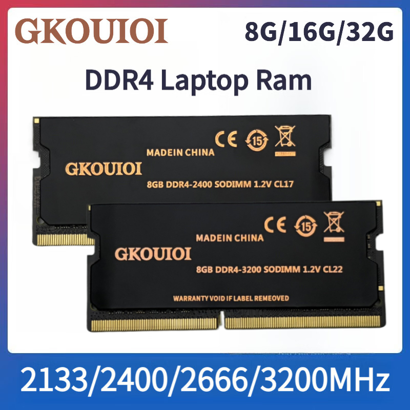 GKOUIOI DDR4 メモリ RAM 4GB 8GB 16GB 32GB 2133 2400 2666 3200MHz 1.2V 260ピン RAM PC4 ノートパソコン Sodimm メモリ