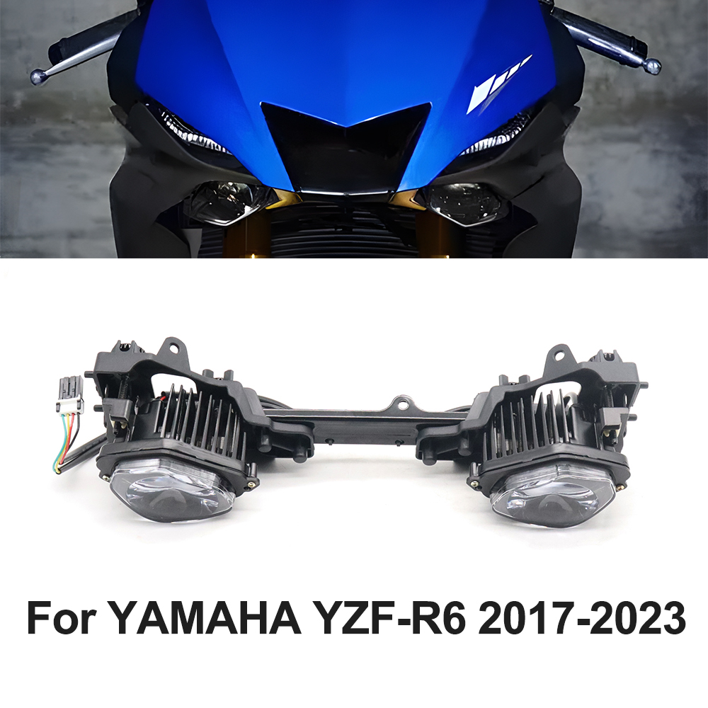 ヤマハ YZF R6 YZF-R6 2017 2018 2019 2020 2021 2022 2023 オートバイフロントヘッドライトアセンブリヘッドランプ交換
