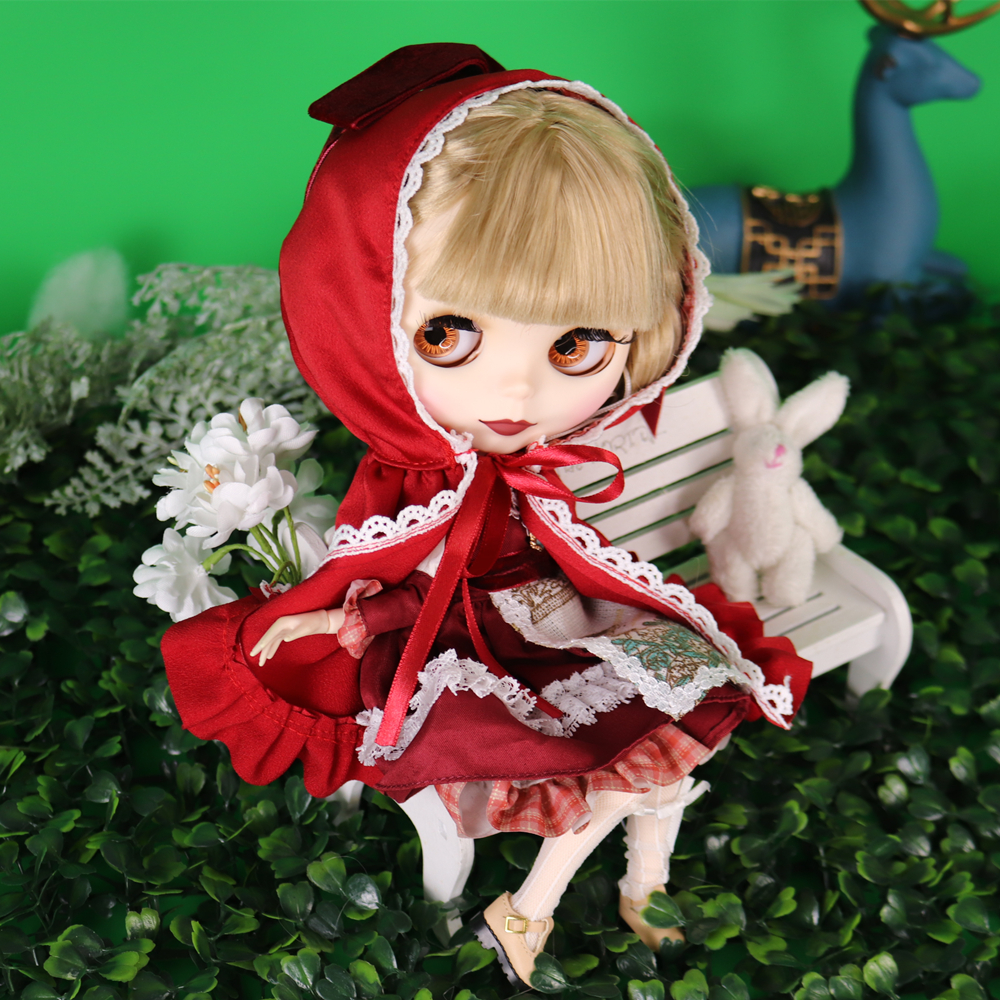 ICY DBS ブライス人形 ブロンドの髪 白い肌 マットフェイス 1/6 BJD OB24 アニメガール