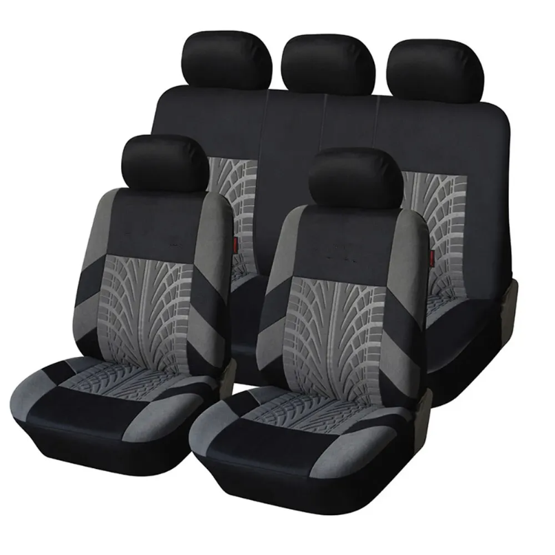 2 個分割フロントユニバーサルフルラップ布カーシートカバーフィットセダン SUV バン自動車内装シートカバー