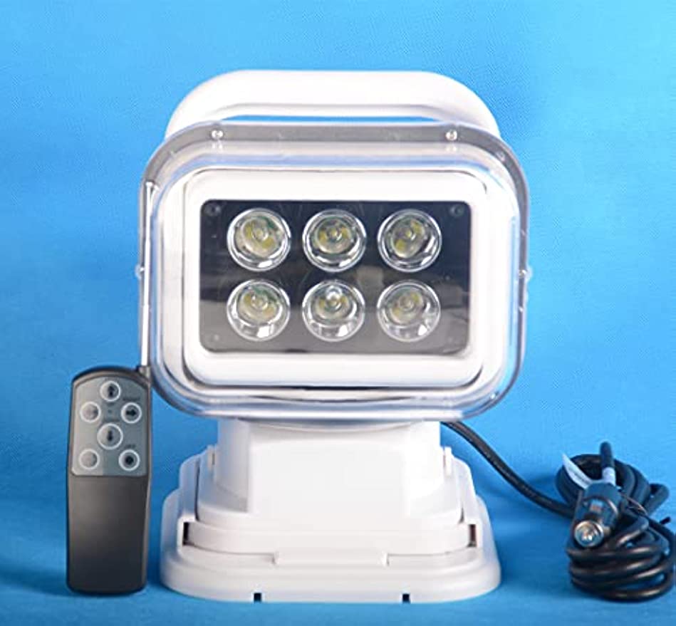7 インチ 60 ワット Led サーチライトホワイト 360 度回転リモコン 9-32V スポット Led ドライビングライトオフロードランプボート照明
