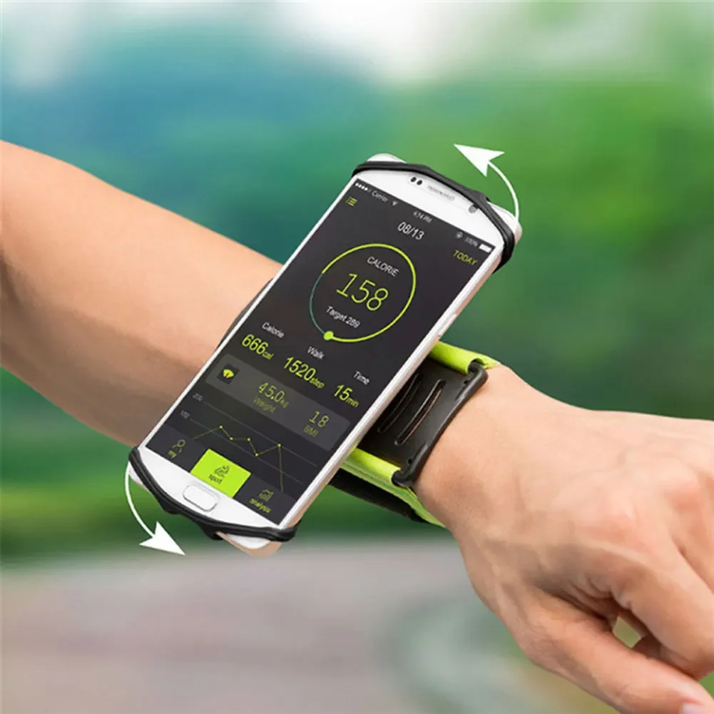 360°回転可能なリストバンド電話ホルダー 4-6.5 インチのスマートフォン用ランニングバッグハイキングサイクリングランニング用品スポーツアームバンド