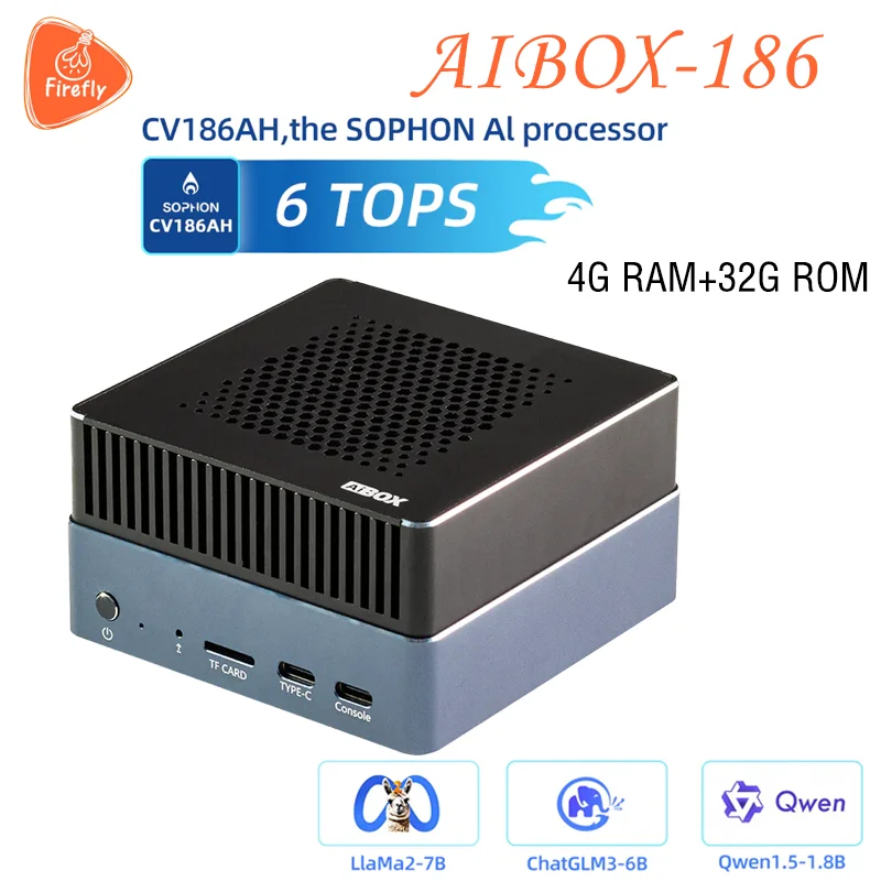 AIBOX-186 AI エッジ コンピューティング 組み込み PC Deepseed6T 大型モデル 民営化 ディープ ラーニング コンピューティング CV186AH