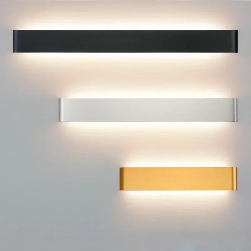 モダンな LED ウォールランプベッドサイドリビングルーム階段通路バスルーム家の装飾壁取り付け用燭台屋内照明器具光沢