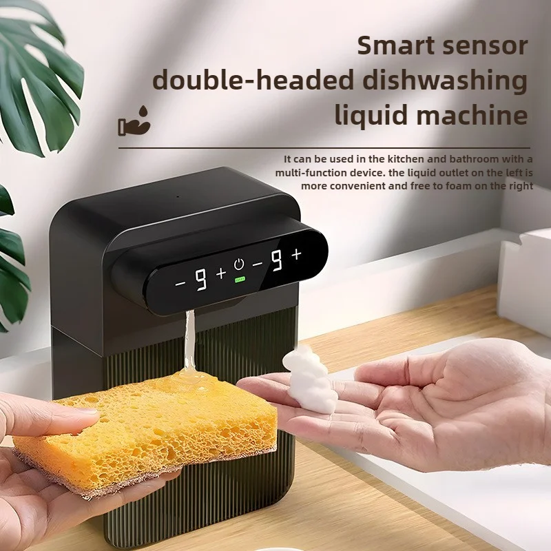 充電式双頭タッチレス自動泡ソープディスペンサー - 複数のシナリオ向けに壁に取り付け可能 400ml 400ml USB