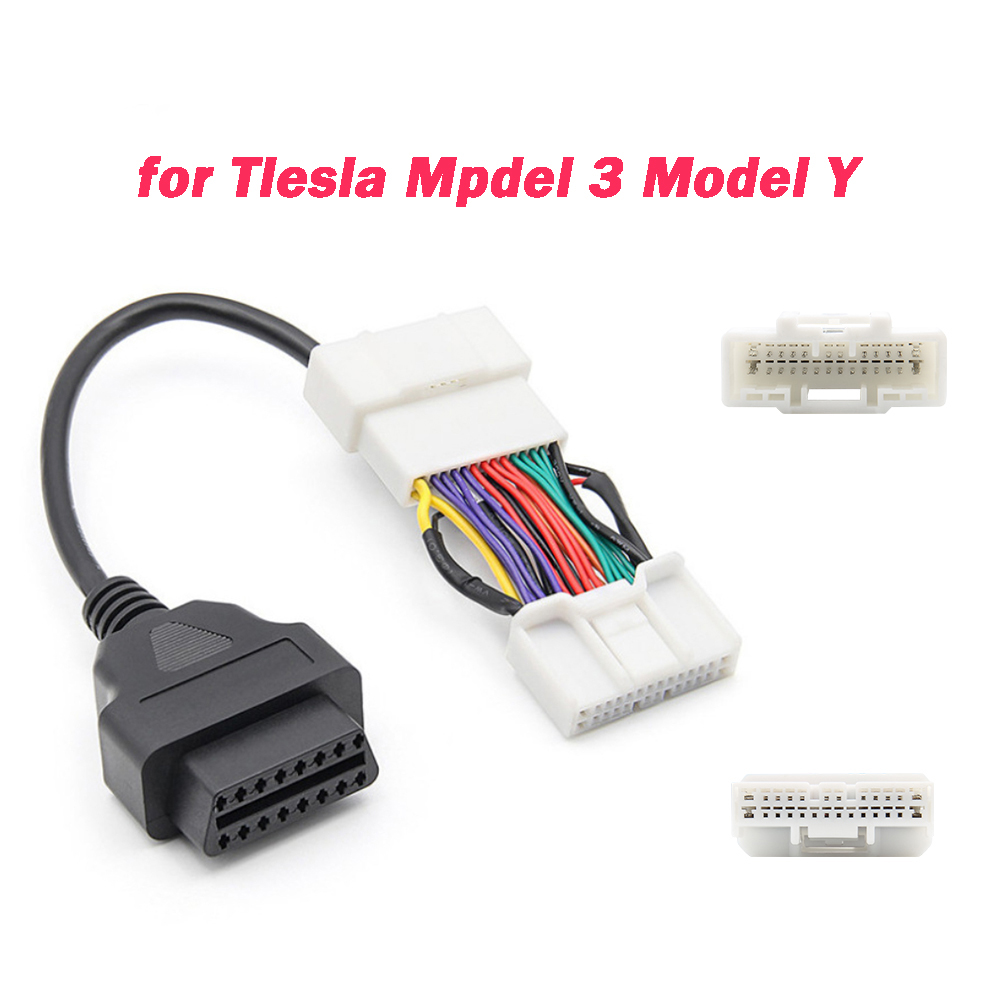 テスラモデル 3 OBD ケーブル 12/20/26Pin オスメス 16Pin ケーブルテスラモデル Y 自動アダプタ OBD2 コネクタ