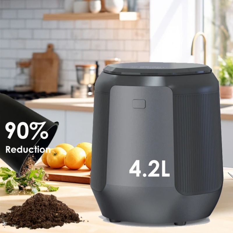 4.2L 食品廃棄物堆肥化機家庭用食品廃棄物ディスポーザーゴミ処理キッチンコンポスター電気