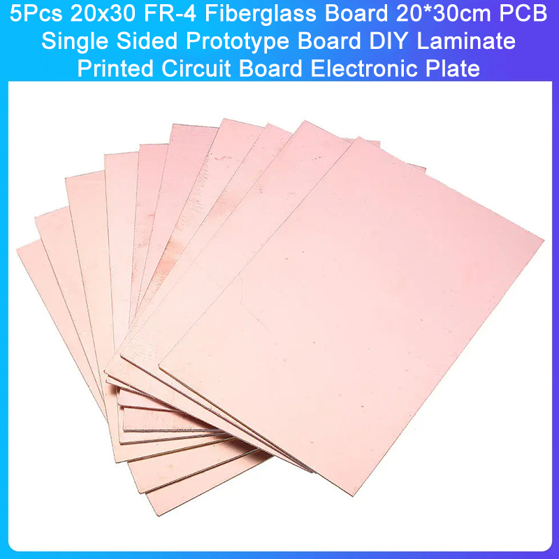 5 個 20 × 30 FR-4 グラスファイバーボード 20*30 センチメートル PCB 片面プロトタイプボード DIY ラミネートプリント回路基板電子プレート