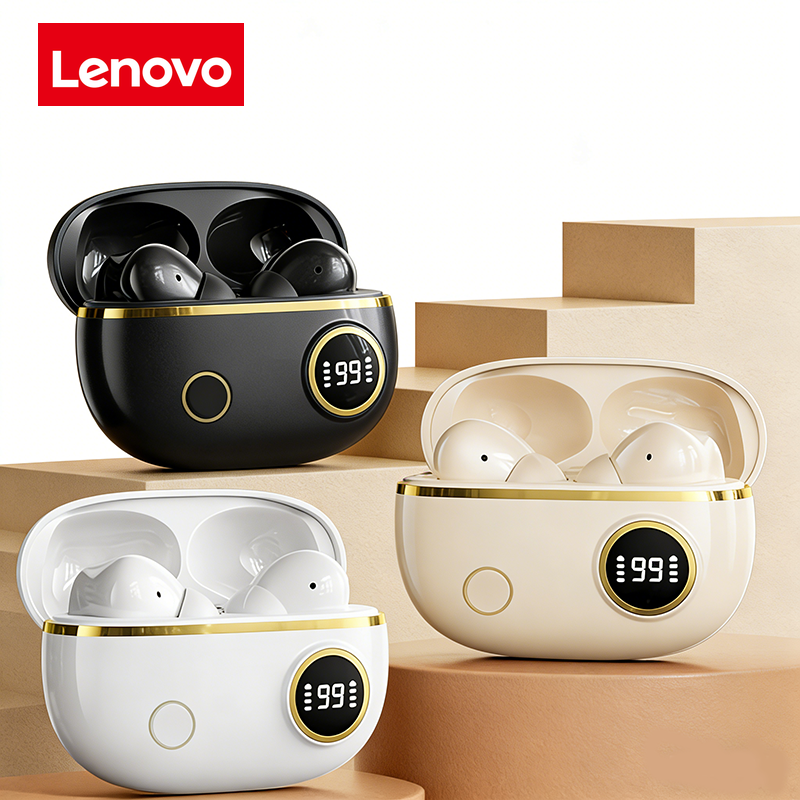 Lenovo True Wireless In-Ear Headphones Balanced Armature Sleek Design Comfortable Fit Premium Sound Gaming Earphones for Sport