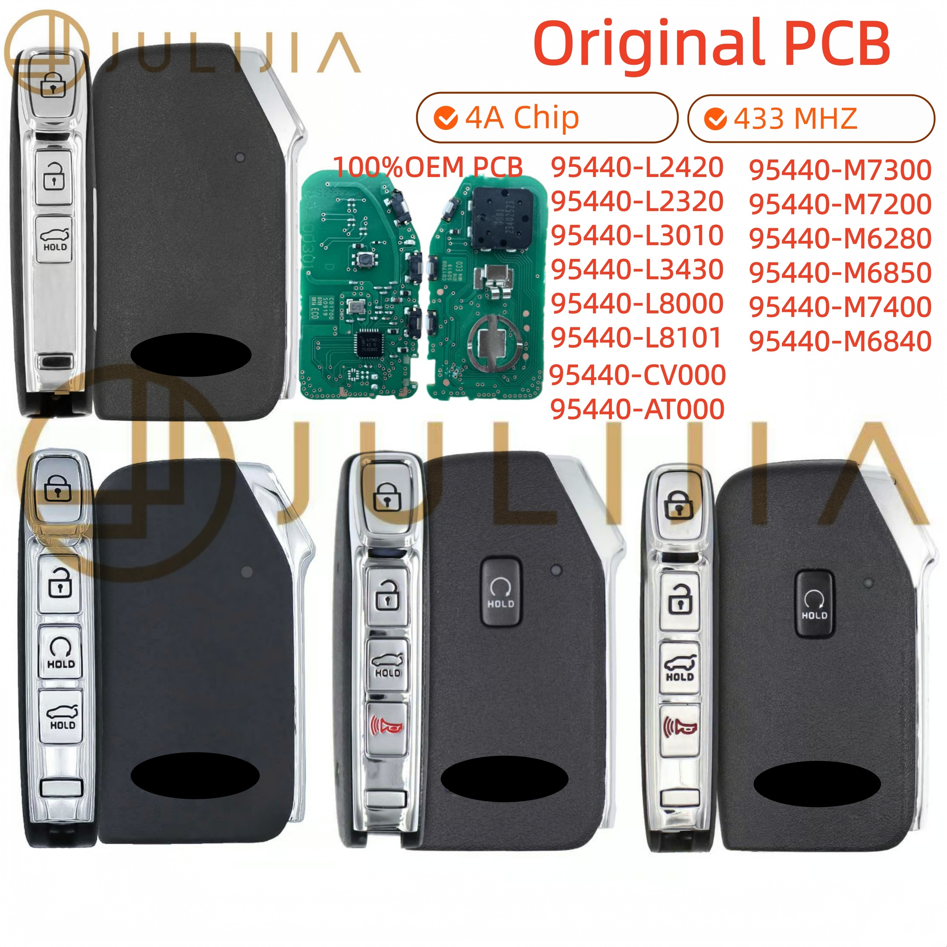 OEM PCBFor KIA K5 K8 Niro Forte Soul Cerato 95440-3430/L2420/L2320/L3010/L8000/L8101/CV000/AT000/M7300/M7200/M6850/M7400/M6840