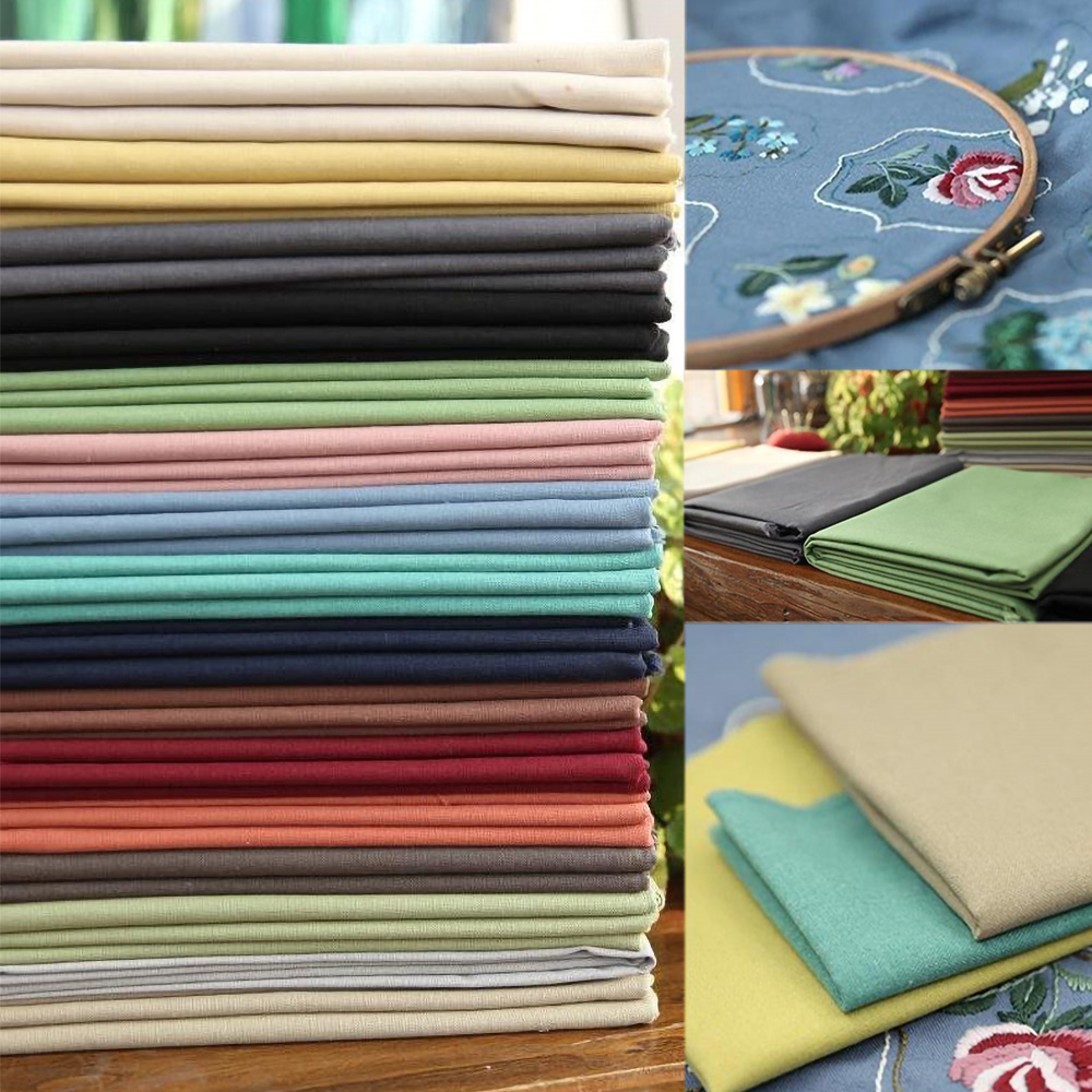 生布コットンリネン固体通気性生地針仕事刺繍クロスステッチ DIY 衣類ドレスパンツ縫製用品