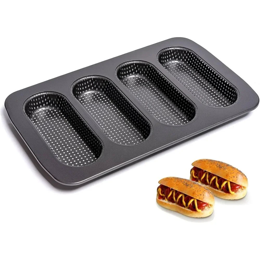 炭素鋼ホットドッグバゲット型フレンチトーストミニケーキ家庭用ベーキングツールノンスティック簡単落下サンドイッチベーキングトレイ
