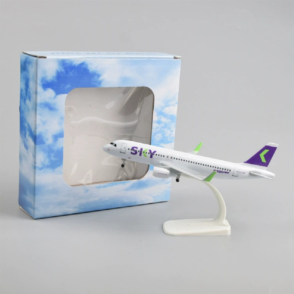 20 センチメートル金属スケール航空機チリスカイ A320 航空会社飛行機モデルおもちゃの飛行機子供のための 1 400 モデル飛行機グッズ航空機
