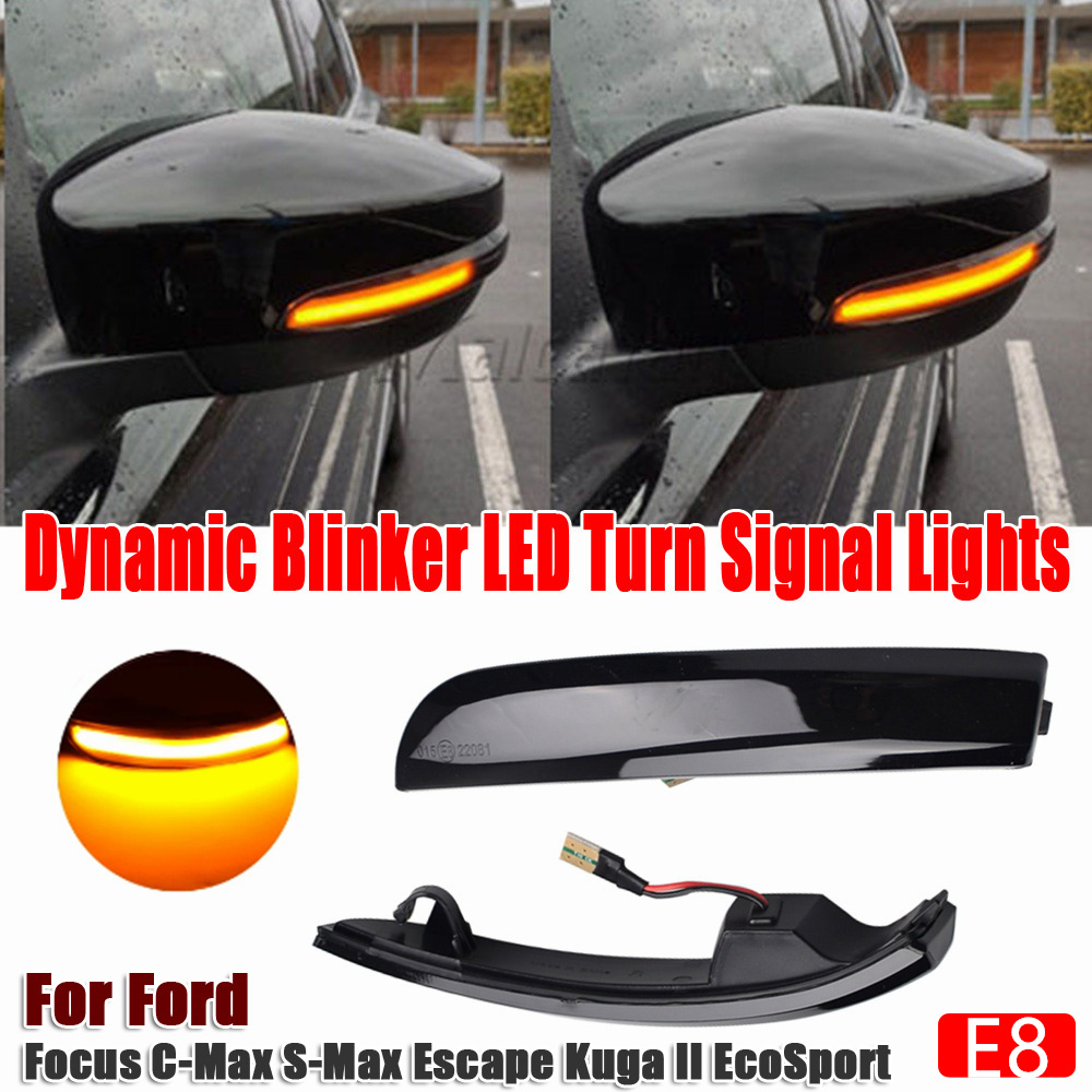 フォード久我 Ecosport ダイナミックウインカー LED ターンシグナルライトサイドミラーインジケーターシーケンシャル 2013 2014 2015 2016 2017 2018 2019