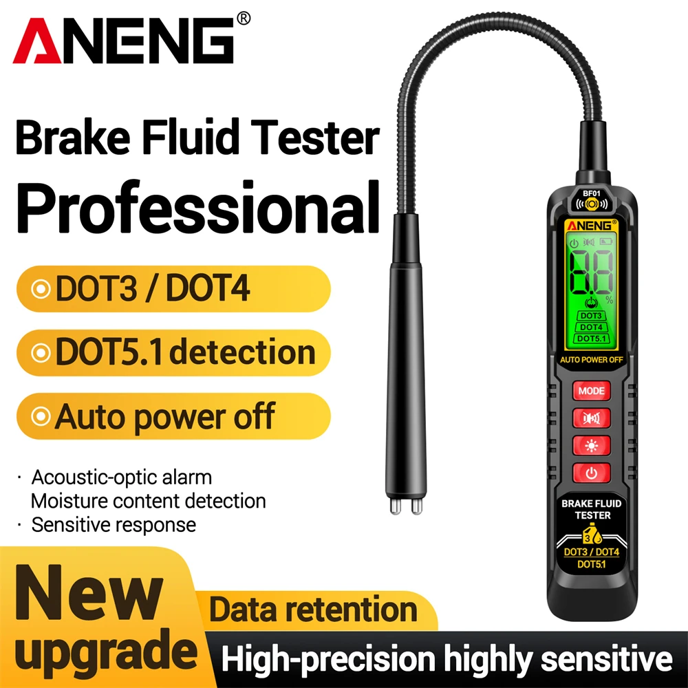 ANENG BF01 ブレーキ液テスターオイル品質チェック検出器ユニバーサルブレーキ液デジタル車両自動車ブレーキオイルテスターツール