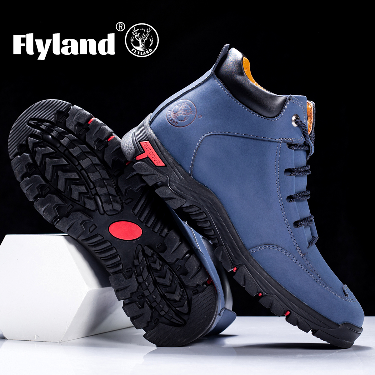 FLYLAND メンズ ヴィンテージ チャッカ ブーツ トップレイヤー 牛革 カジュアル ワーク オフィス シューズ ファッション クラシック デザイン