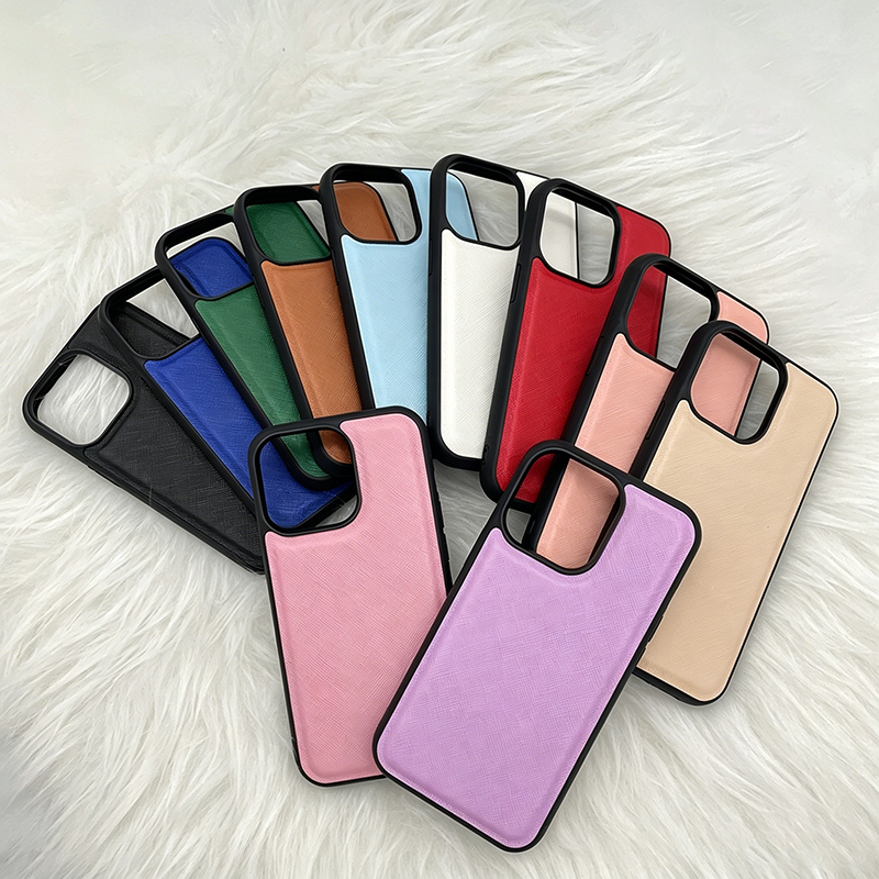 サフィアーノ ミニマリスト PU レザー電話ケース iPhone シリーズフルモデル耐衝撃 Lu