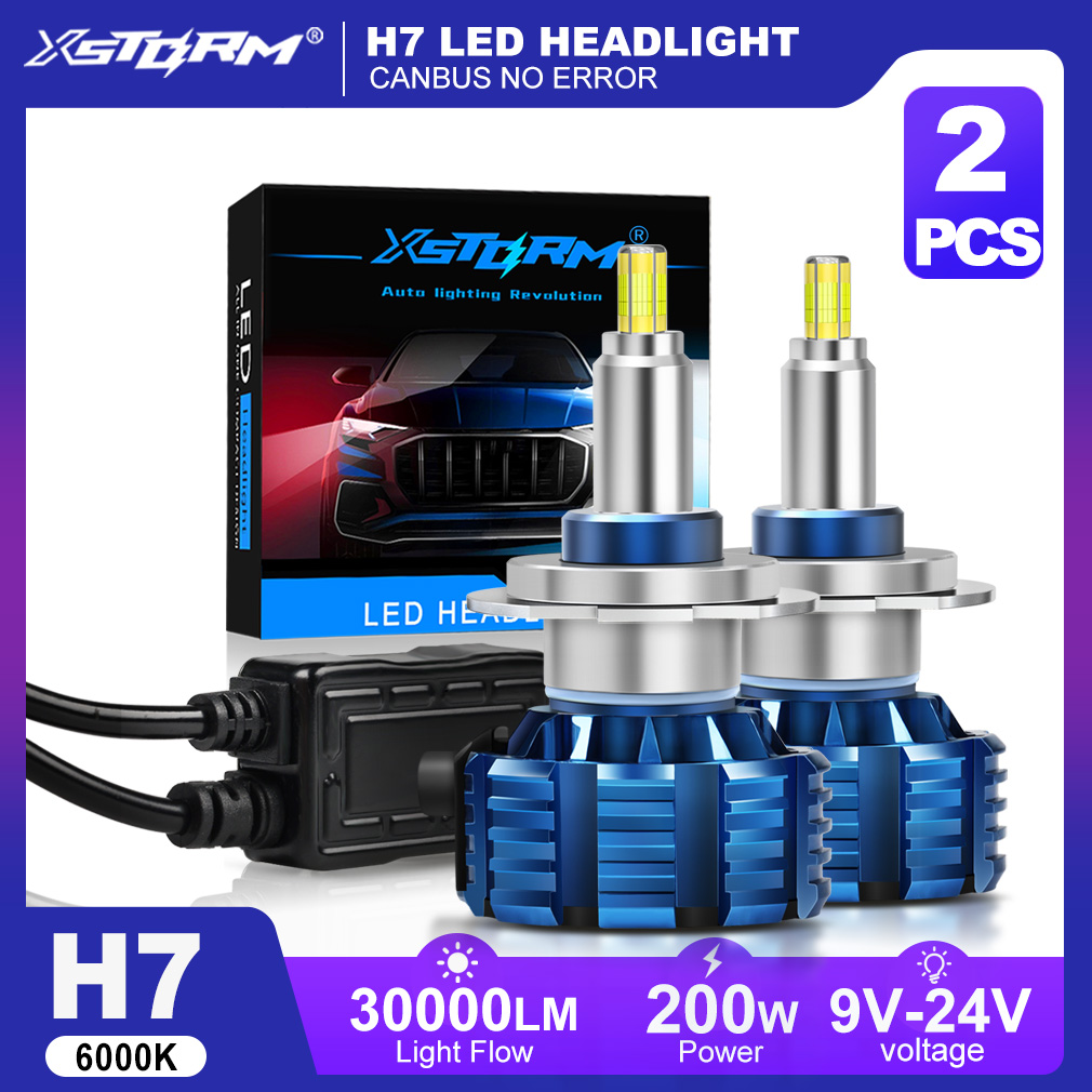 XSTORM H7 LED 電球 H1 H8 H11 LED ヘッドライト Canbus HB3 9005 HB4 9006 360 ° 車のヘッドライト 30000LM 9V 12V 車のターボランプ