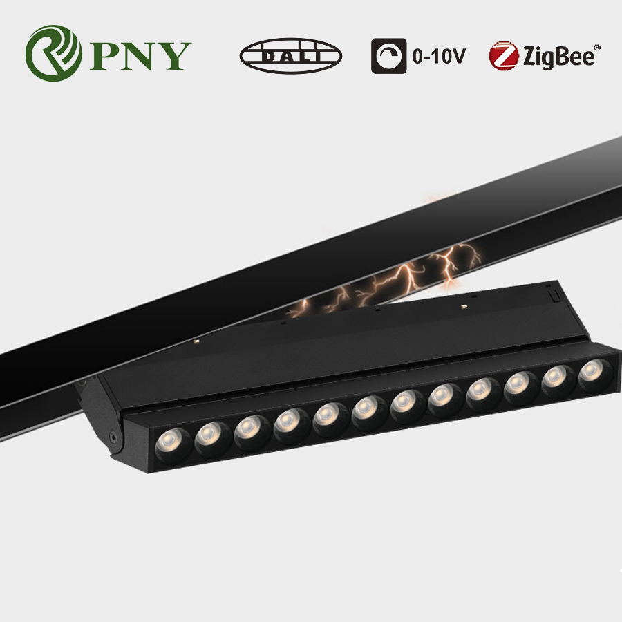 LED 磁気トラック照明調光可能な Tuya Zigbee 48V 磁気ランプキッチンリビングルームダリリニアストライプマグネットトラックライト