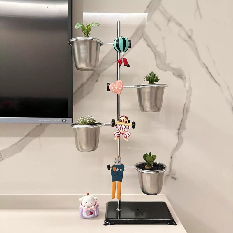 鉄植木鉢スタンド屋内植木鉢ラック多機能植物棚大型実験用植物ホルダー家の装飾
