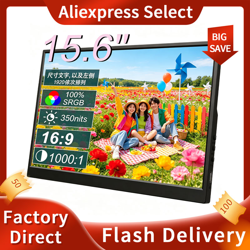 16インチ FHD IPS タッチスクリーン ポータブル 2K ポータブルモニター HDMI Type-C 外部セカンドディスプレイ ラップトップ電話 PC XBox PS4 TV ボックス用