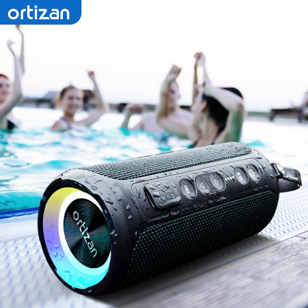 Ortizan X8 プロ防水 Bluetooth スピーカーポータブル強力なサウンドボックス低音ブーストデュアルペアリング真のワイヤレススピーカー TF/AUX で