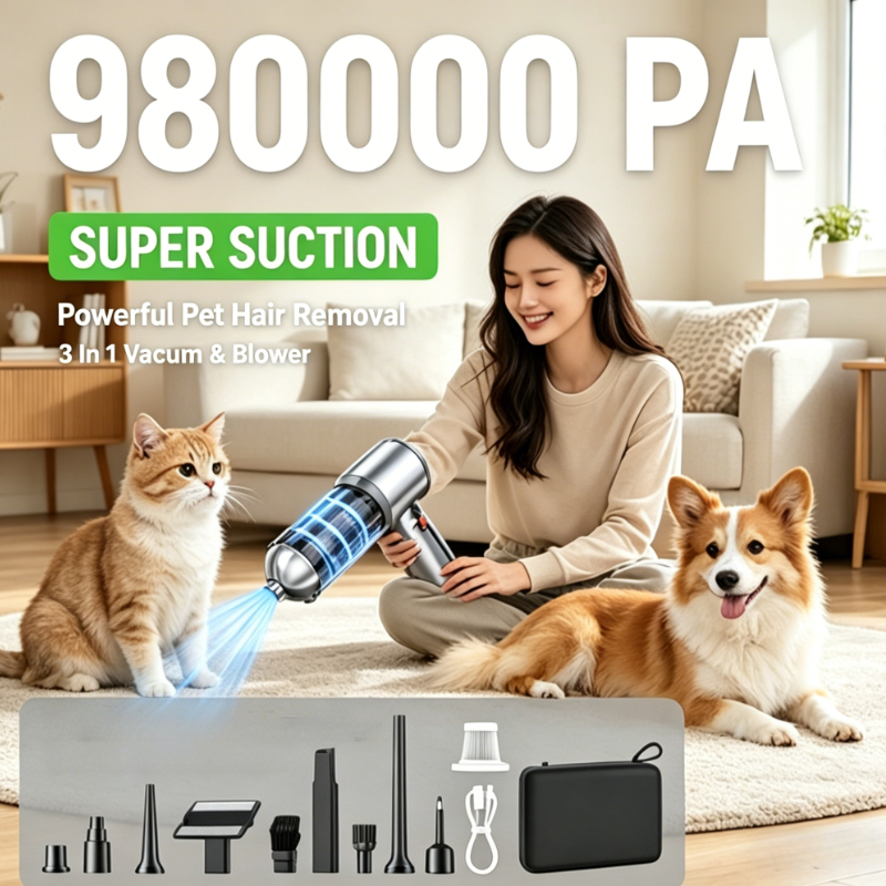 車の掃除機ハイパワーポータブルハンドヘルドワイヤレスブラシレスモーター洗浄機家電用強力エアダスター