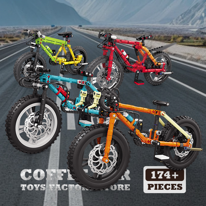 メカニカルモーション自転車ビルディングブロックセットマウンテンバイク MOC レンガモデル STEM おもちゃ子供用