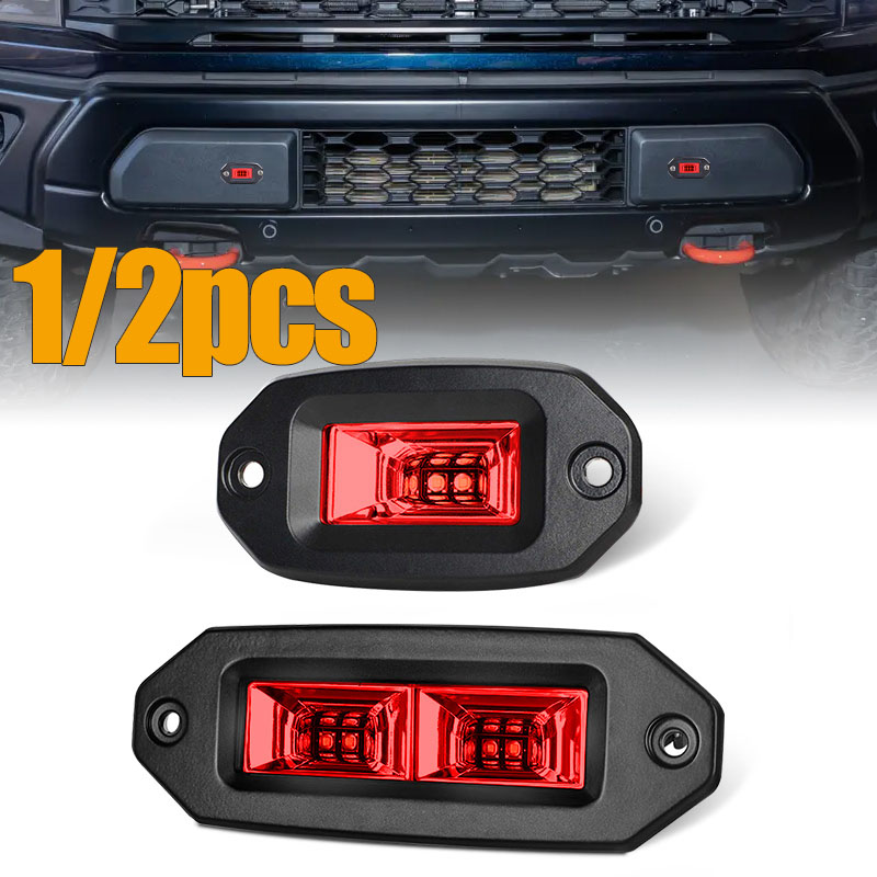 レッドライトバー 20W/40W LED 凹型マウントフラッドライト ドライビングフォグワークライト 4X4 オフロードジープ SUV UTV ボート 4 インチ/6 インチ用
