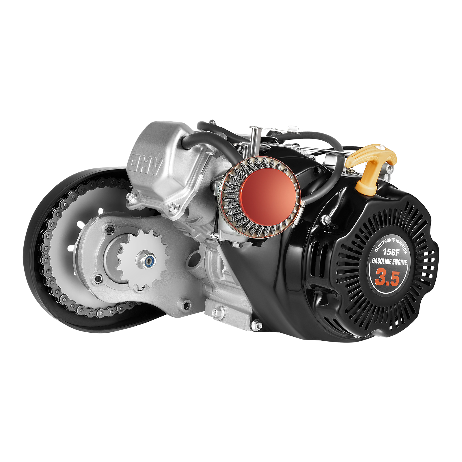 100cc 4ストローク自転車エンジンキット、3600rpmバイクDIY改造エンジンキット、単気筒ガス電動モーターバイク改造エンジンスクーター