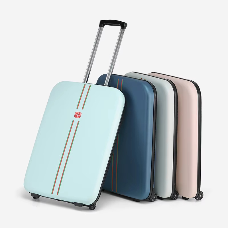 新着折りたたみトロリーバッグ 20 "24" 荷物ケースビジネス旅行軽量折りたたみスクールスーツケースファッショントランクギフト