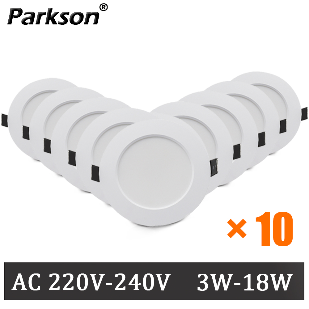 10 パック LED ダウンライト 220V 凹型ラウンド天井ダウンライト寝室屋内リビングルームの家の装飾照明 LED スポットランプ