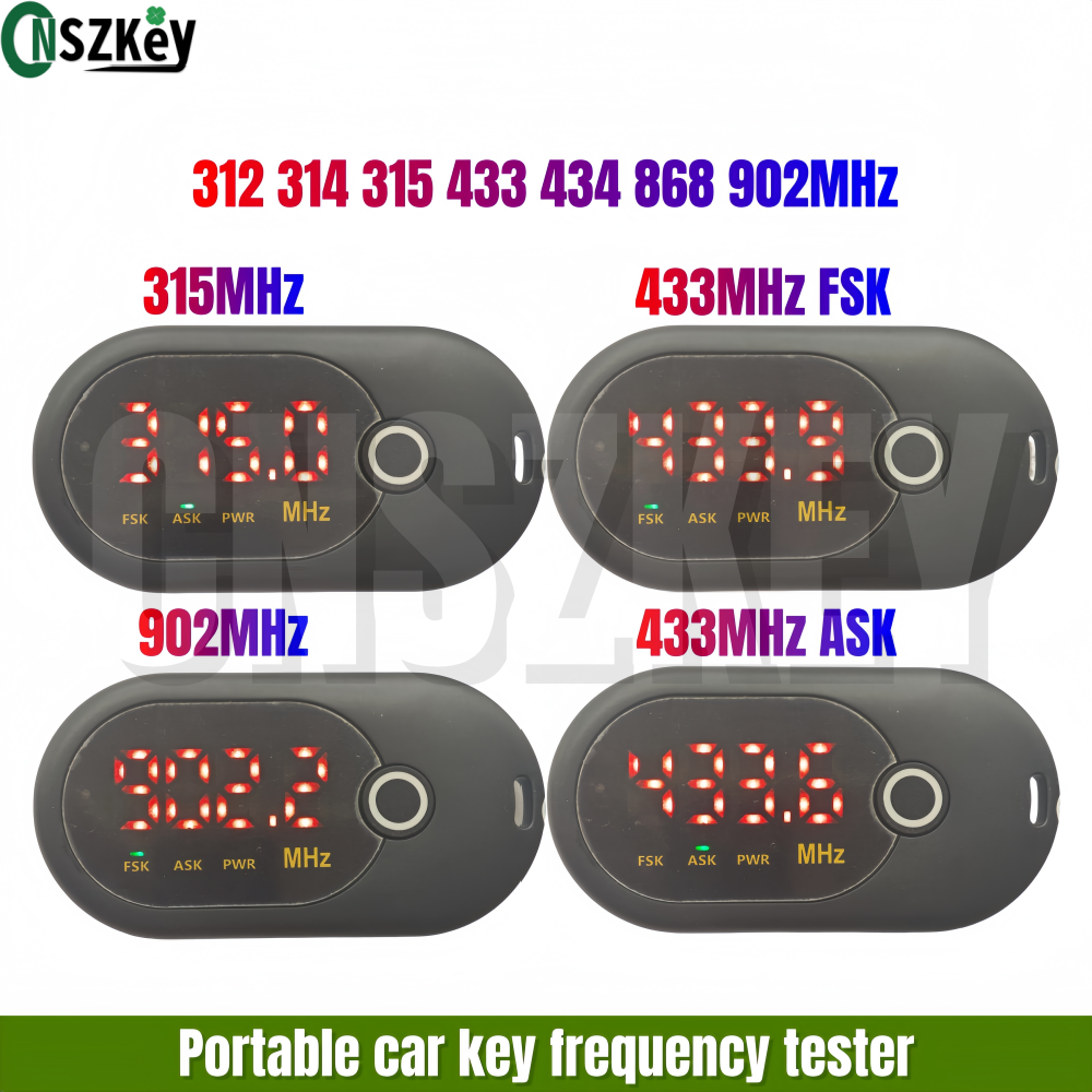 CNSZKEY ポータブル車のキー周波数テスター 312MHz 314Mhz 433MHz 434MHz 868MHz 902MHz 用 FSK ASK PWR