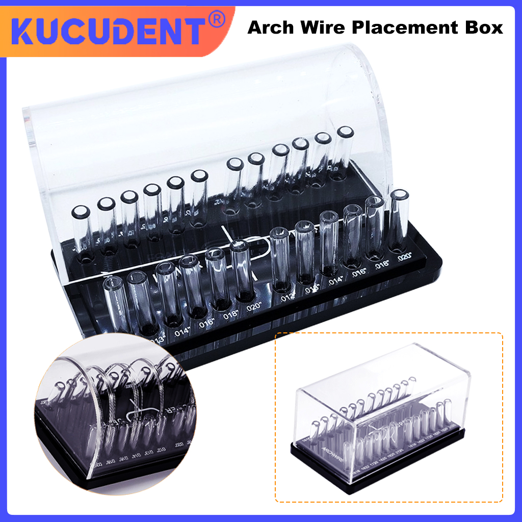 歯科アクリルオーガナイザーホルダーオルト ArchWires 円形/長方形アーチワイヤーホルダーケースワイヤーを配置するための歯科医の収納ボックス
