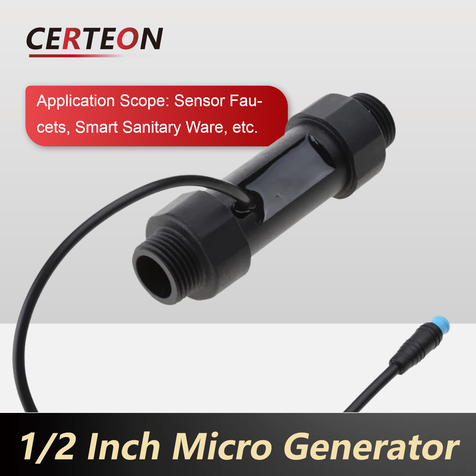 5V 水タービン発電機マイクロ水力発電機センサー蛇口スマートバスルーム G1/2 スレッドフロー駆動 0.5 ワット