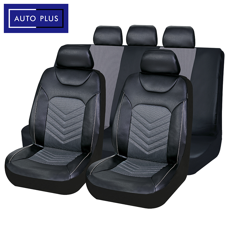 AUTOKING 8 ミリメートルスポンジユニバーサルレザーとメッシュ通気性カーシートカバーシートクッションフィットほとんどの車の Suv バントラックプロテクター