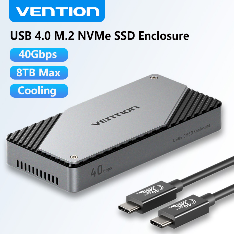 Vention 40Gbps M.2 NVMe SSD エンクロージャ ケース M.2 NVME USB Type C Gen 用 M.2 - USB 4.0 アダプタ 外部エンクロージャ SSD ボックス ケース