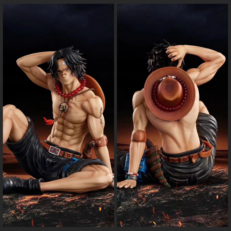12 センチメートルワンピースエースアニメフィギュアポートガス D エースアクション置物 PVC Hassaikai 像モデル人形コレクションおもちゃデスク装飾ギフト