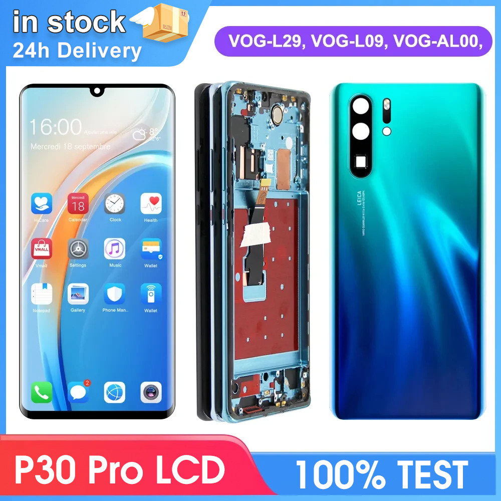 OLED P30 Pro ディスプレイスクリーン交換用 pantalla Huawei P30 Pro VOG-L09 ディスプレイデジタルタッチスクリーン指紋認証付き