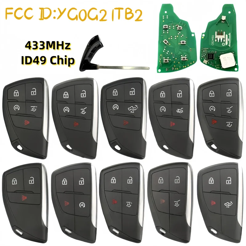 FCCID:YG0G21TB2 リモートキーフォブ GMC ユーコン シエラ シボレー シルバラード サバーバン タホ ビュイック エンビジョン 2021 2022 2023 2024 2025用