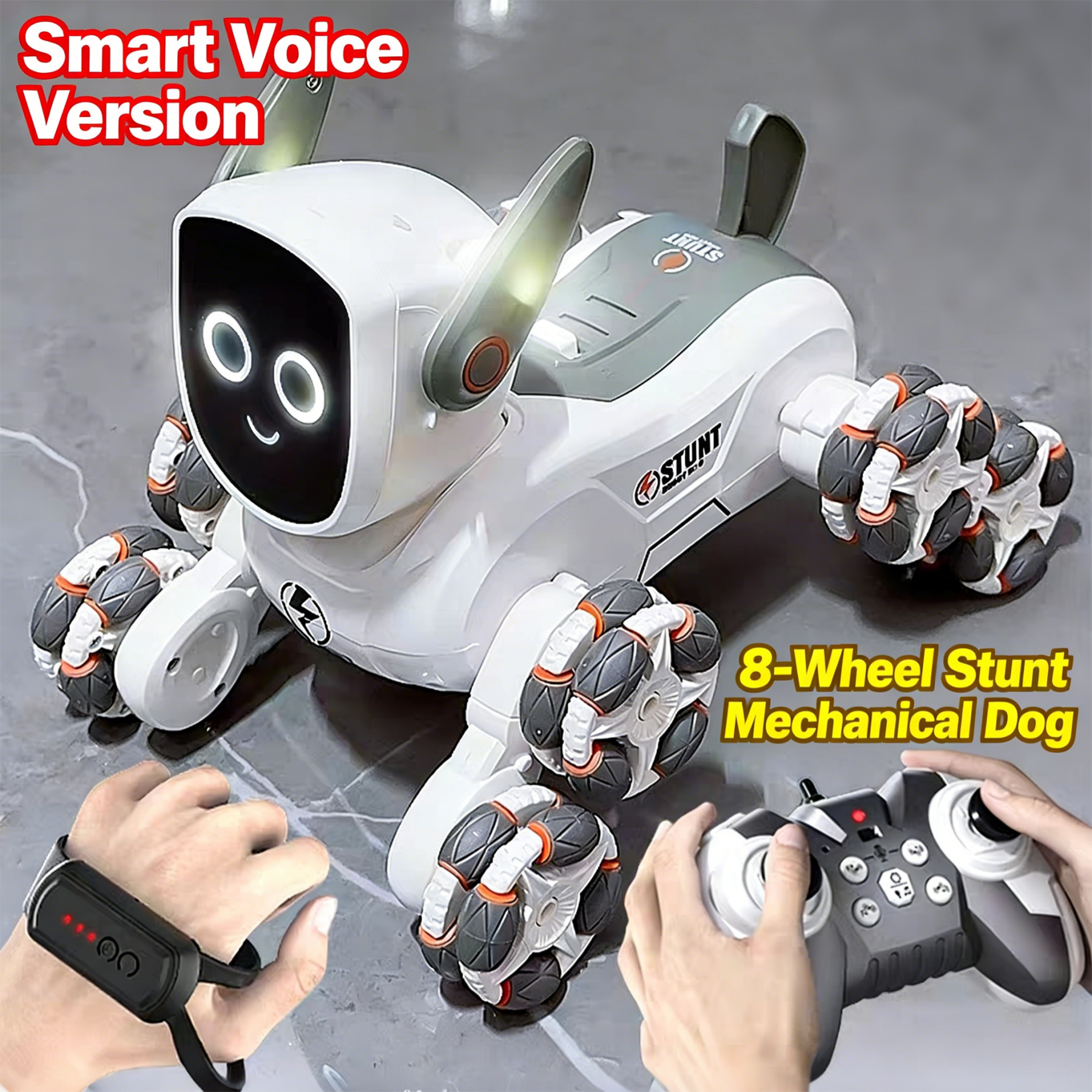 JJRC RC ロボット犬 Q193 インテリジェント音声コマンド機械犬ジェスチャー誘導回転変形スタント子犬子供ギフト