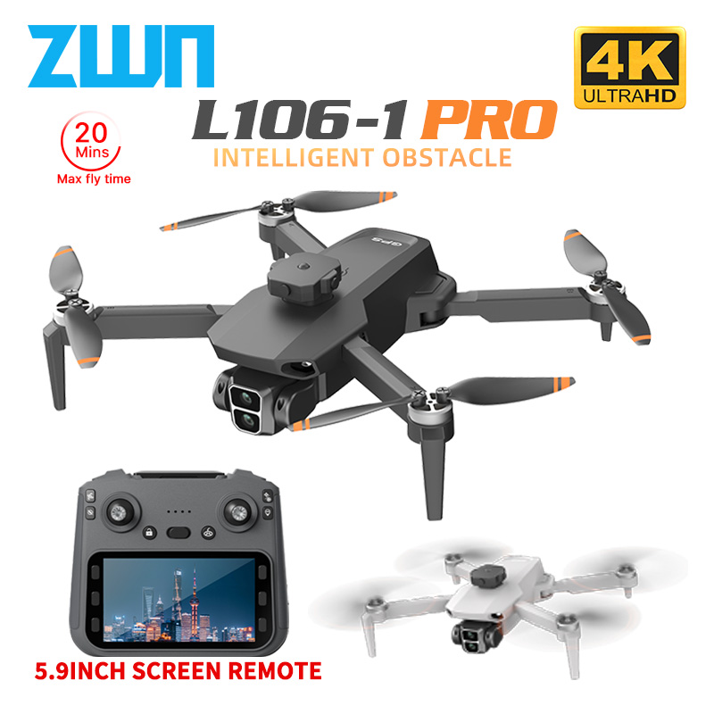 L106-1PRO GPS プロフェッショナルドローン 4K HD カメラ画面リモート 5G WIFI 3KM EIS 障害物回避 FPV ブラシレス Quadcopter
