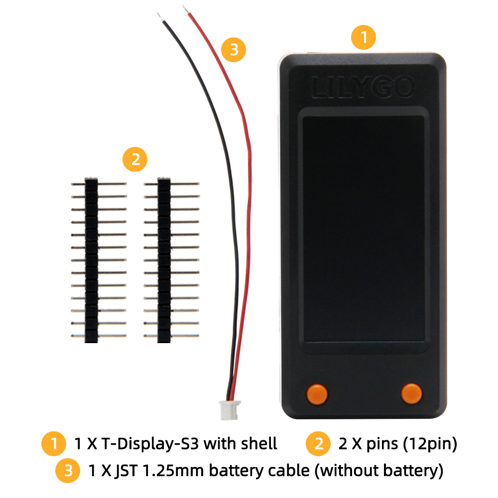 TTGO T-Display-S3 1.9 インチ IPS TFT LCD ディスプレイ モジュール ESP32-S3 Wi-Fi Bluetooth LCD 開発ボード Arduin 用