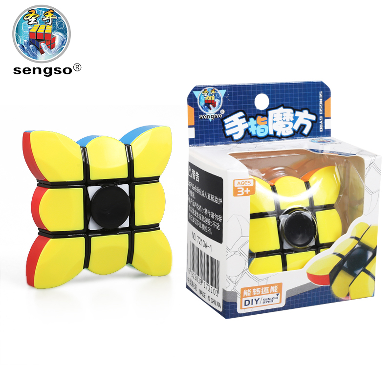 SENGSO 指先ジャイロ フィジェット ハンド スピナー リラックス ストレス おもちゃ パズル マジック キューブ 1x3x3 指 スピード ツイスト アンチストレス キューブ