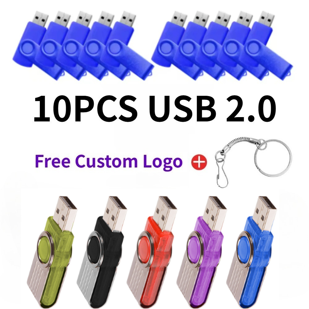 10 ピース/ロットペンドライブ無料カスタムロゴ 8 ギガバイト 4 ギガバイト 2 ギガバイト 1 ギガバイト USB フラッシュドライブ 16 ギガバイトフラッシュディスク 128 メガバイト 256 メガバイト 512 メガバイトメモリフラッシュディスク