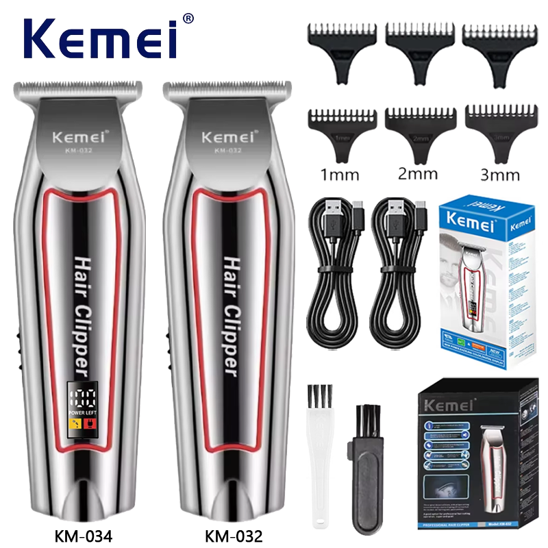 Kemei プロフェッショナルヘアトリマー電動ひげトリマー男性バリカンヘアカッター機ヘアカットグルーミングキット KM-032