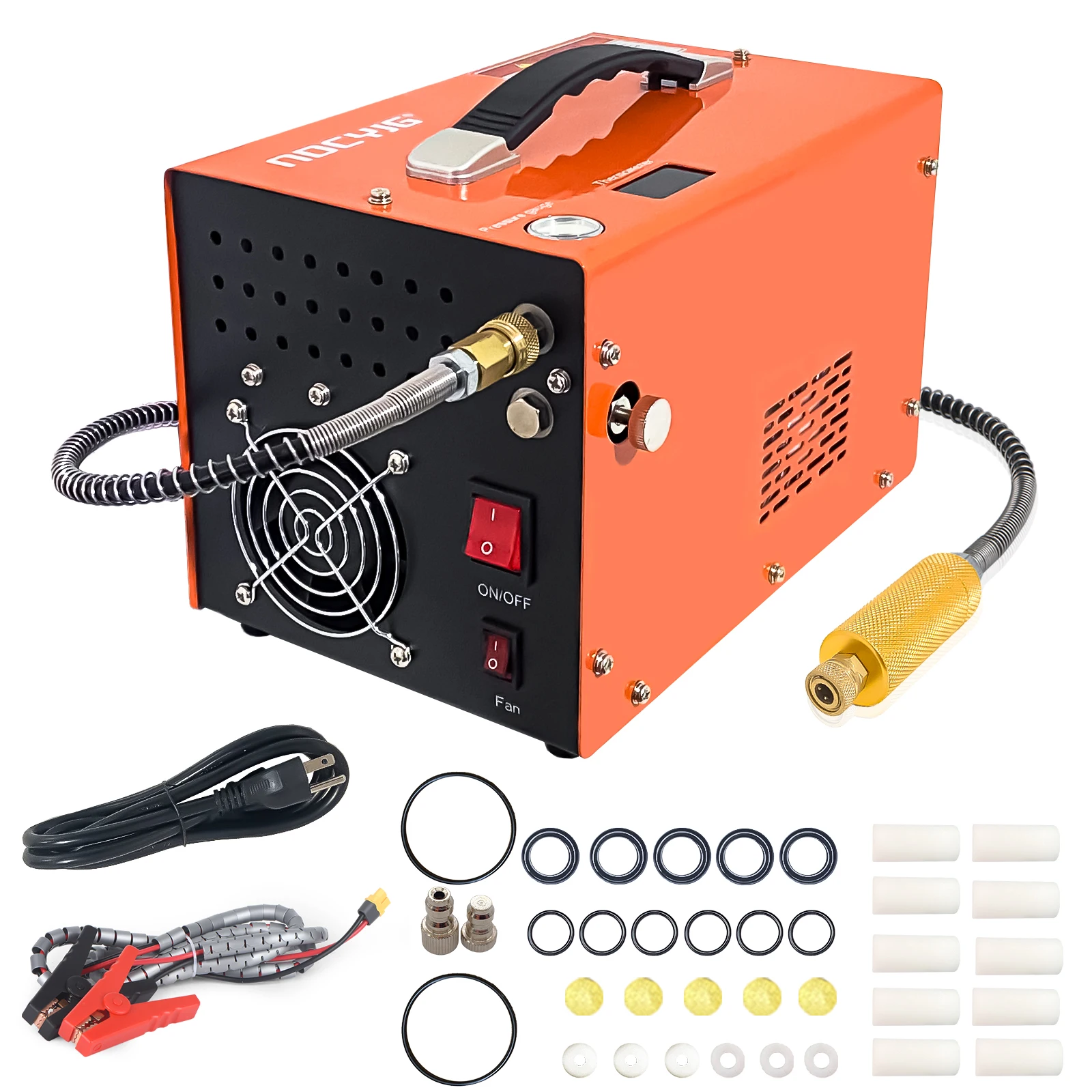 NUOGE 110V/220V 内蔵電源 PCP エアコンプレッサー 4500Psi 30Mbar エアポンプ水なし高圧水中ボトル用