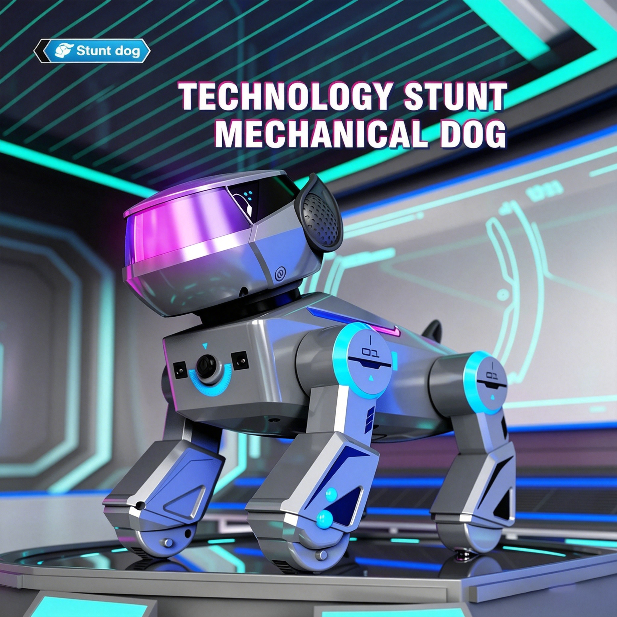 AI スマート RC ロボット犬サイバーパンク 2.4 グラムプログラマブル Bluetooth 音楽 LED ライト充電式インタラクティブハイテクペットおもちゃギフト子供のため